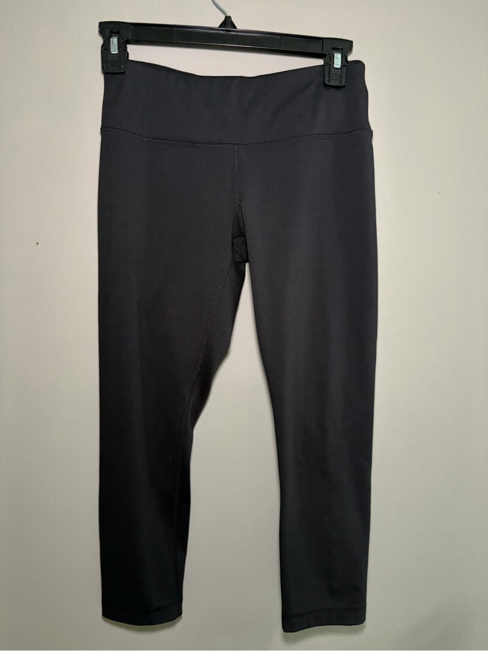 Yogalicious Black High Waist Cropped Lattice Cutout Leggings Workout Pants Y2K